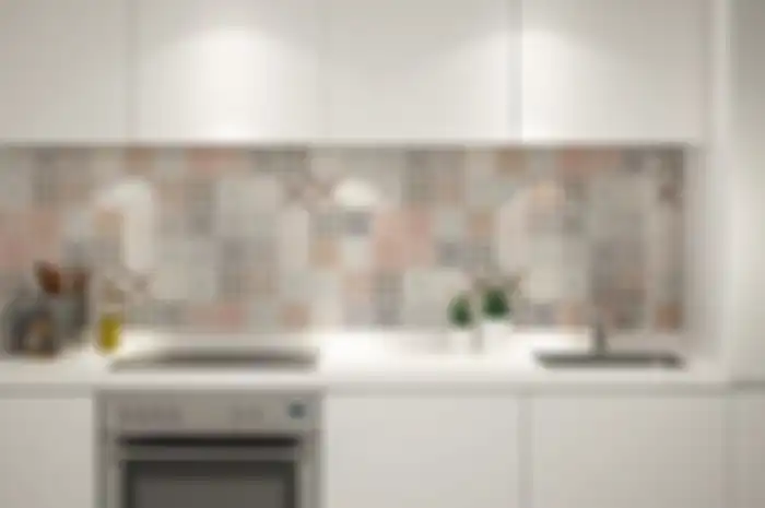Ilustrasi-Keramik untuk backpanel dapur. 