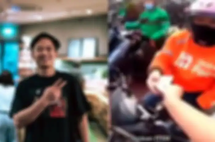 Bikers sultan naik Kawasaki Ninja H2 bagi-bagi duit Rp 100 ribu saat PPKM Darurat di jalan.