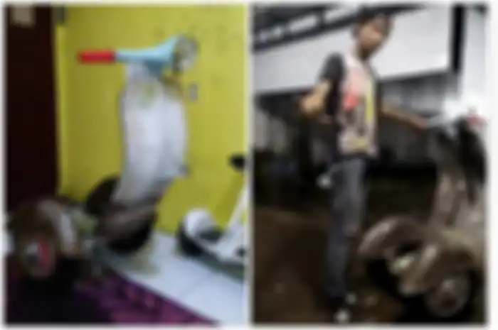 Vespa Segway listrik dibikin sendiri cuma butuh waktu singkat.