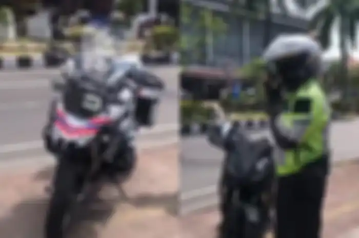 Viral bule jadi polisi gadungan tilang pengendara motor di Bali.