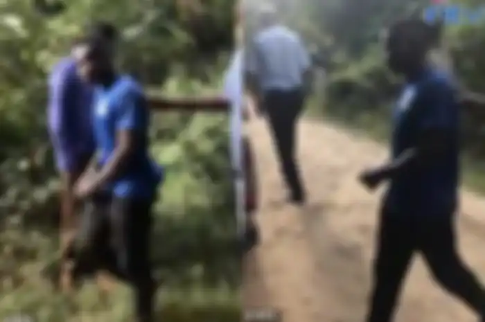 Masten Milimo Wanjala, 20, memimpin polisi ke lokasi salah satu dugaan pembunuhannya setelah dia ditangkap pada hari Rabu 