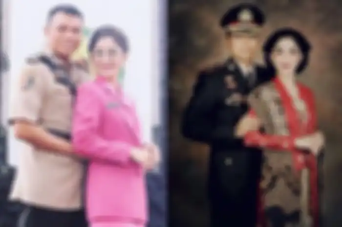 Uut Permatasari dan sang suami yang berprofesi sebagai polisi, Tri Goffarudin 