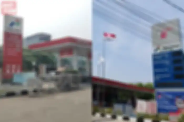 Warna SPBU Pertamina merah dan biru