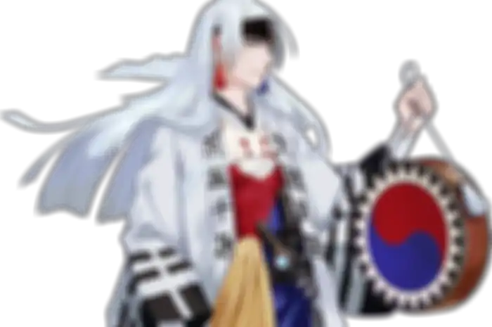 Karakter samurai dari Korea Selatan yang diciptakan seniman Jepang dalam meramaikan Olimpiade Tokyo 2020.