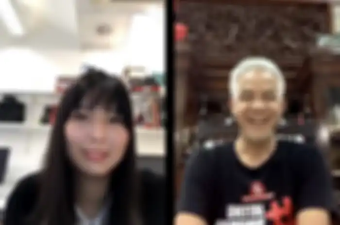 Carina Joe saat mengobrol dengan Ganjar Pranowo. Carina Joe salah satu peneliti Indonesia yang berhasil menemukan cara produksi massal dari vaksin AstraZeneca. 