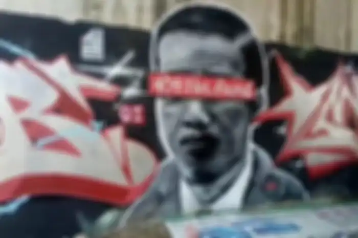 Foto mural di kolong jembatan di wilayah Batuceper, Tangerang, Banten, mendadak viral usai dihapus polisi.