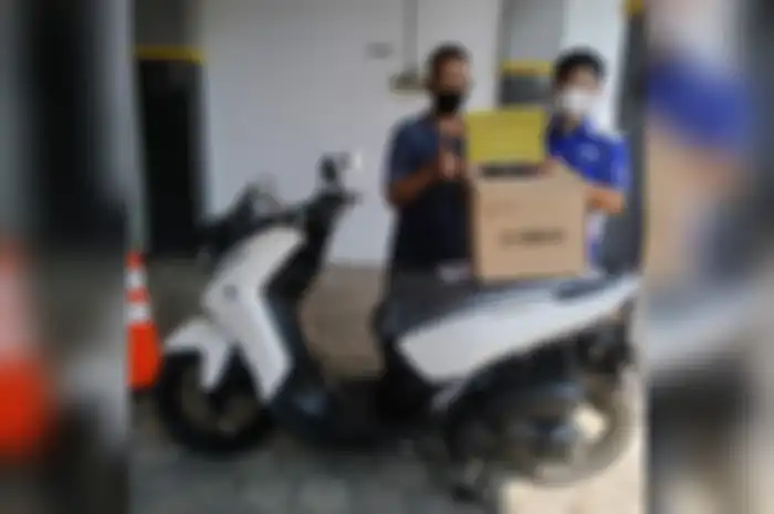 Gokil beli tunai Yamaha Lexi pakai uang recehan, hasil menabung dua tahun.