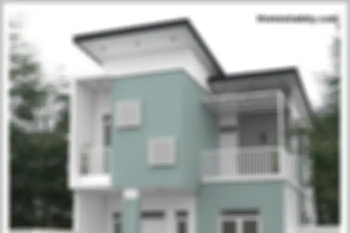 Ilustrasi warna cerah pada fasad bisa mengurangi panas di dalam rumah. 