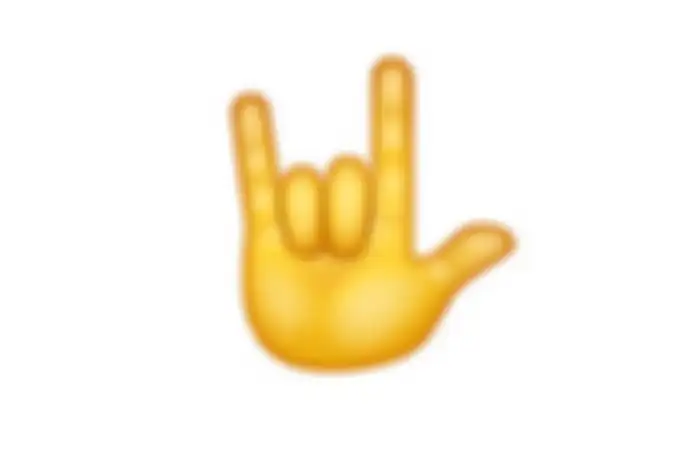 Emoji Tangan Metal