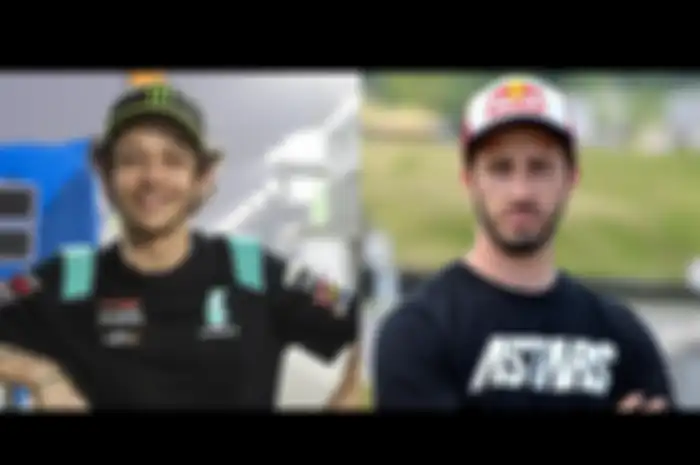 Setim Valentino Rossi (kiri) di MotoGP 2021, mantan pembalap Ducati Team Andrea Dovizioso (kanan) gak ada pilihan
