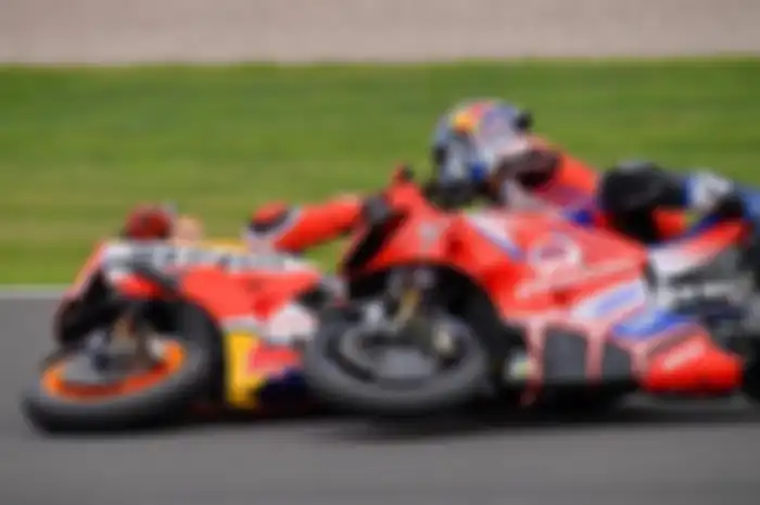 Marc Marquez dan Jorge Martin senggolan di MotoGP Inggris 2021