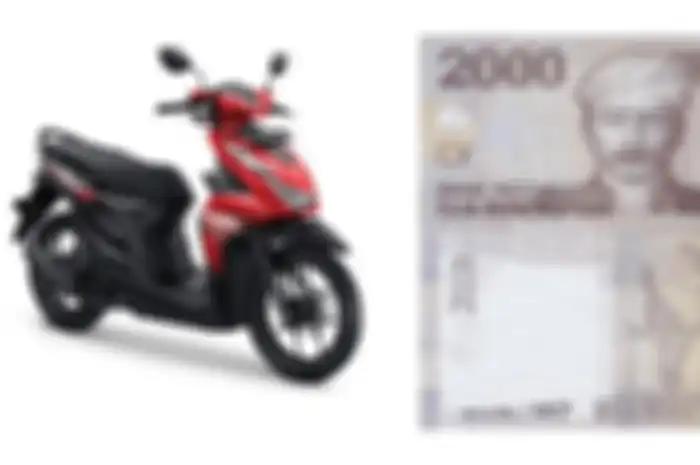 Beli motor Honda BeAT baru murah meriah, cuma modal duit Rp 1 jutaan dan uang kertas Rp 2 ribu dengan ciri sebagai berikut bro.