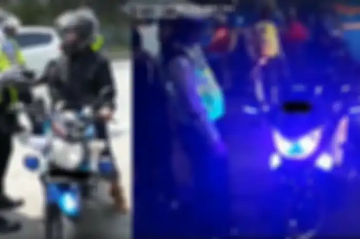 Pemakaian lampu strobo di motor pribadi bukan pelat dinas akan ditindak atau ditilang