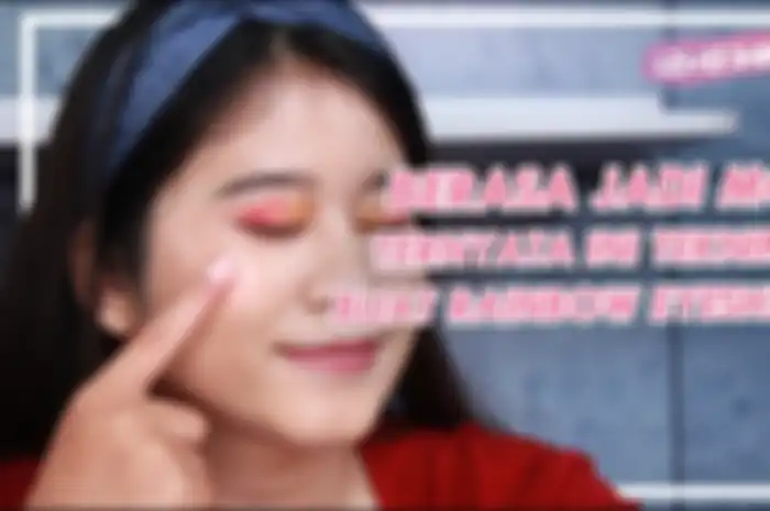 Beauty hacks bikin rainbow eyeshadow pakai tisu yang viral di TikTok