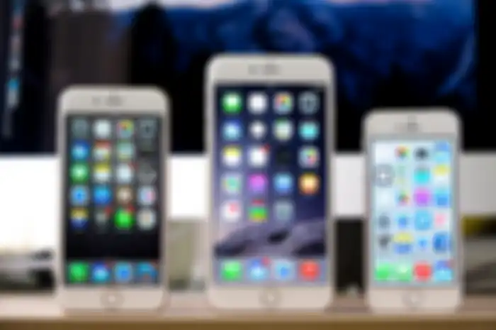 Ilustrasi iPhone 6, iPhone 6 Plus, dan iPhone 5s