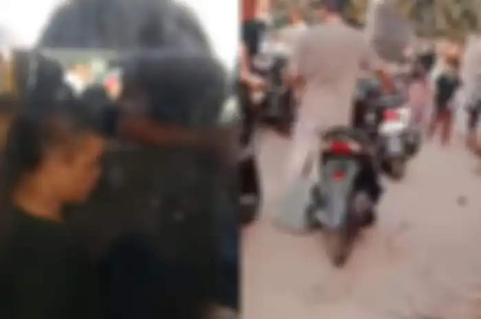 Terduga komplotan maling motor (kiri) dan beberapa motor curian yang diamankan (kanan).