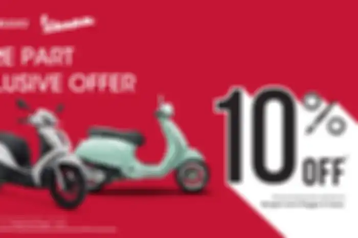 Piggia dan Vespa kasih diskon 10 persen