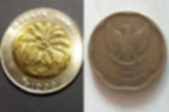 Uang koin Rp 1000 dan Rp 500 sering dikira terbuat dari emas karena berwarna kuning