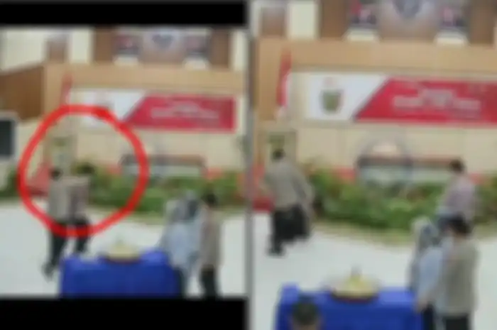 Foto aib ini berasal dari tangkapan layar sebuah video dugaan pemukulan Kapolres Nunukan AKBP Syaiful Anwar terhadap Brigadir Sony Limbong.