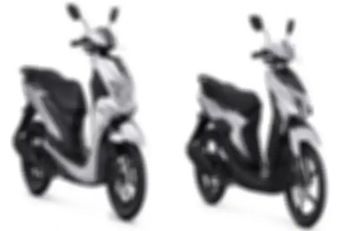 Ilustrasi motor matic Yamaha Gear 125 (kanan) dan FreeGo (kiri).