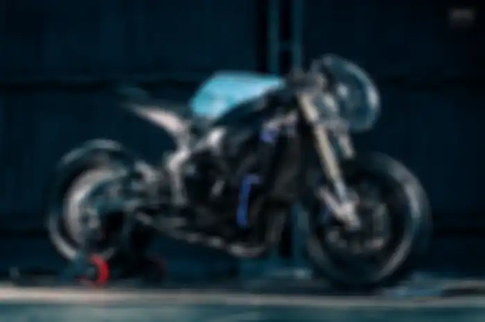  Moge Yamaha R1 kena modifikasi unik, berjuluk 'Blue Ghost' terinspirasi game Pac-Man
