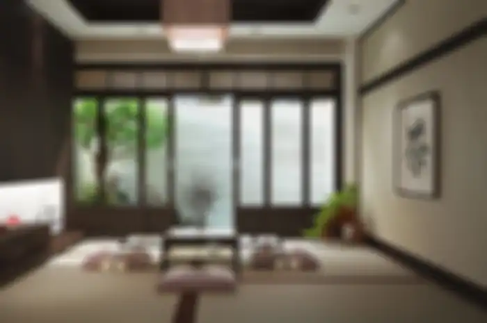 Ilustrasi interior zen