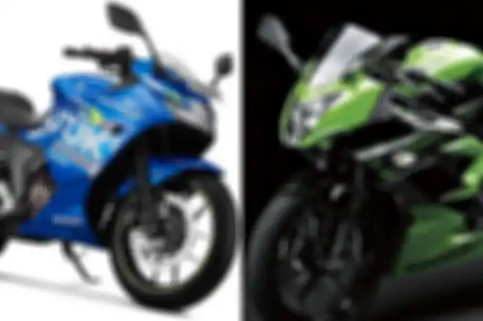 Ilustrasi motor baru Suzuki Gixxer SF 250 (kiri) dan Kawasaki Ninja 250SL alias Ninja 250 Mono (kanan).