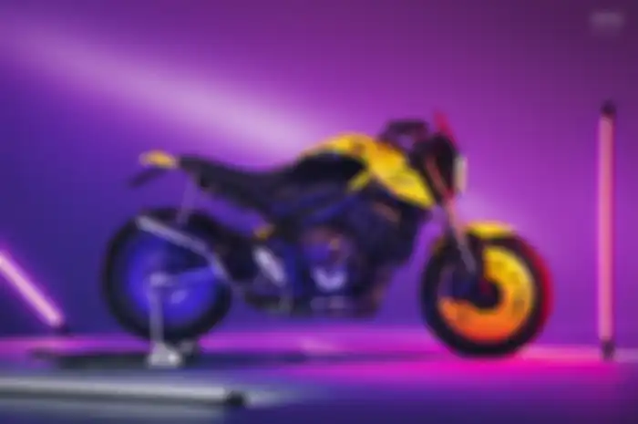 Modifikasi Honda CB650R usung tema game Cyberpunk 2077.