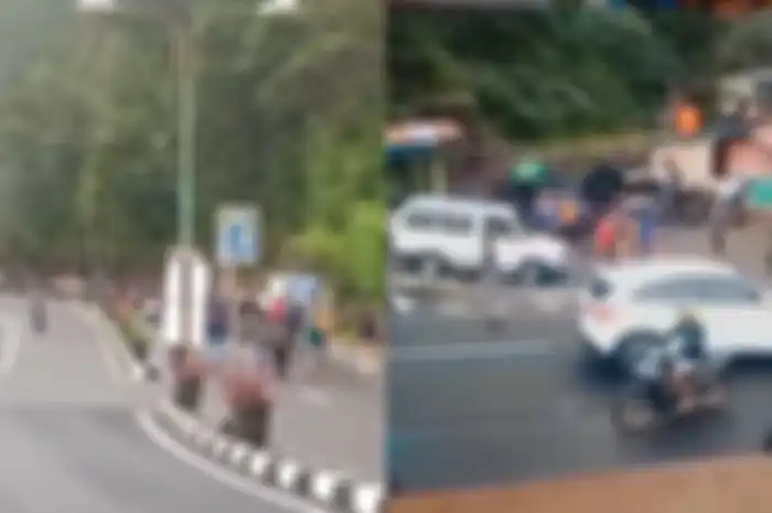 Sunmori berujung ricuh, pemotor geber-geber knalpot brong bikin warga ngamuk.