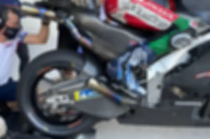 Knalpot Honda RC213V 2022 saat dites Alex Marquez