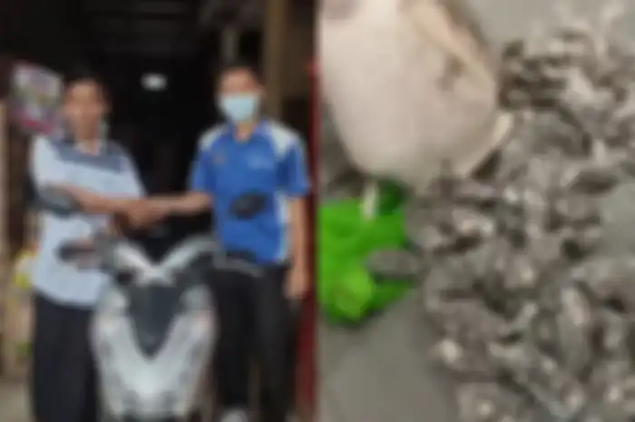 Beli motor Honda BeAT pakai uang koin
