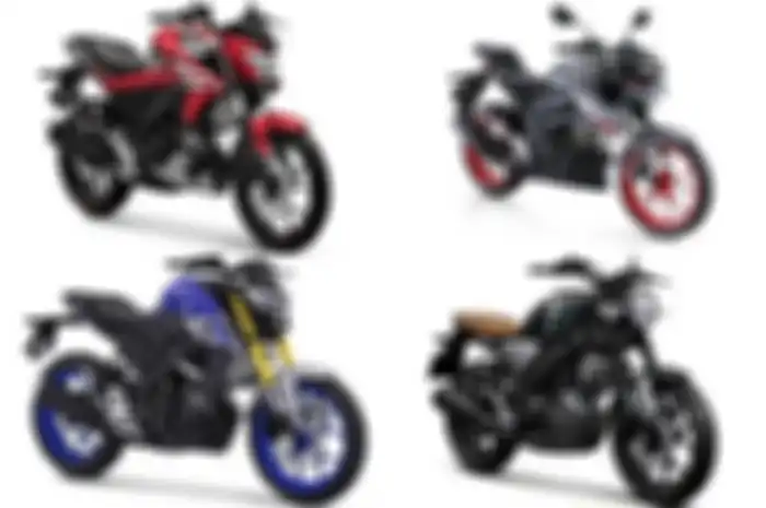 Ilustrasi motor sport baru 150 cc model naked.