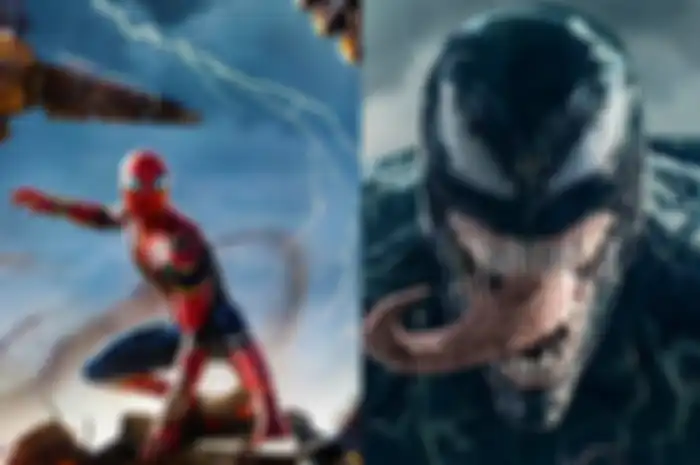 Ilustrasi sosok Venom muncul di film Spider-Man: No Way Home