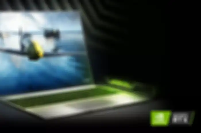 Ilustrasi GPU Nvidia GeForce RTX di laptop gaming