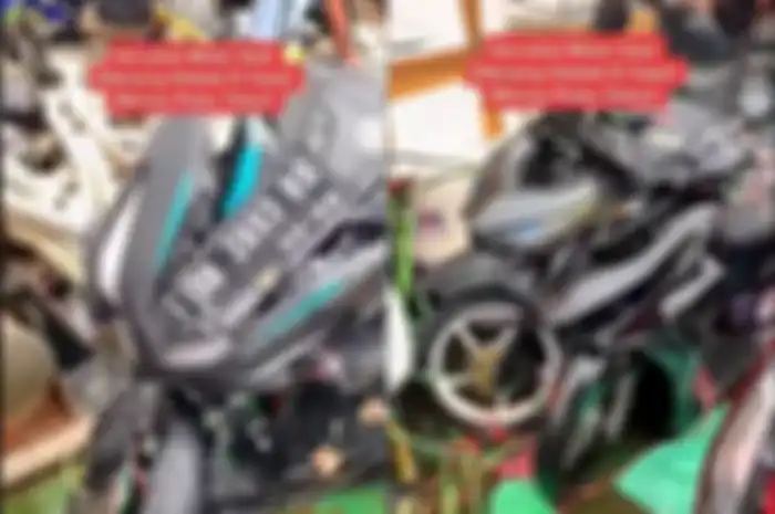 Viral video belasan motor rusak parah kena hantaman ombak laut, loh kok bisa?