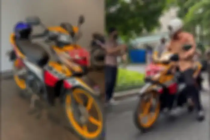 Keren nih, Gubernur Jawa Barat Ridwan Kamil pamer motor bebek Honda Blade anti minum bensin.