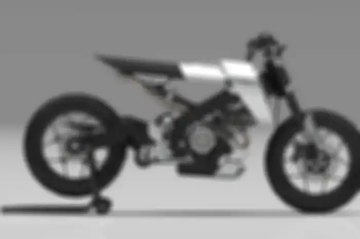 Desain modifikasi custom Yamaha XSR 155 garapan Pap N Mam Modified di Yard Built Jateng-DIY.