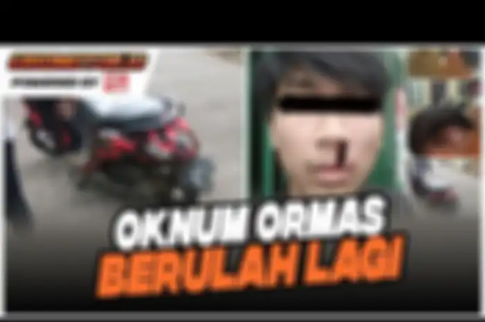 Video viral warga dikeroyok oknum ormas di Kota Bandung, Jawa Barat, motor pelaku Yamaha Fino berwarna loreng jadi bukti.