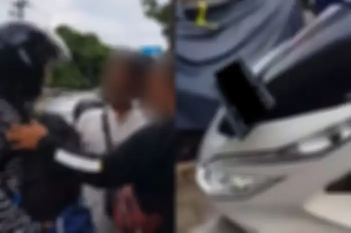 Debt collector salah tangkap, bikers Honda PCX ini ngamuk karena gak merasa menunggak.
