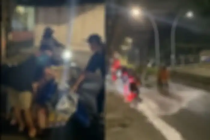 Para pemotor jatuh tergelincir di Jalan Ciledug perkara Solar tumpah, Damkar langsung lakukan ini.