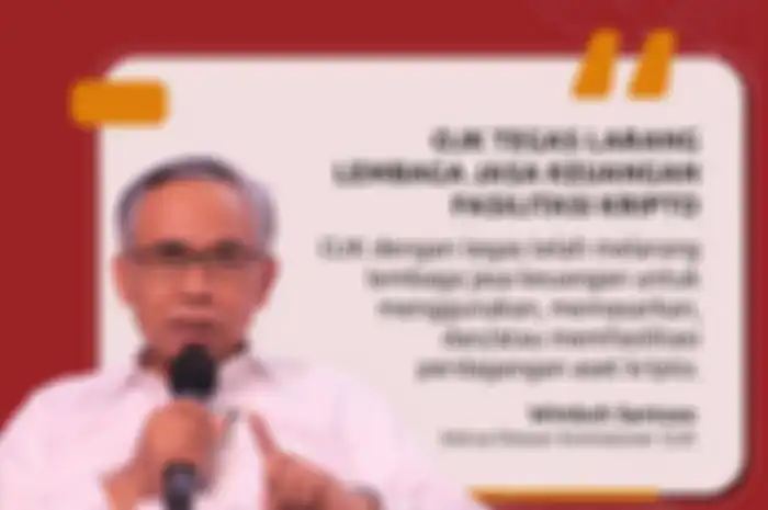 Postingan OJK yang melarang jasa keuangan untuk memfasilitasi aset kripto