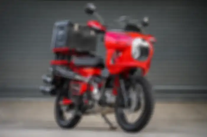  Modifikasi Honda CT125 siap touring jarak jauh, muka depan lebar ala Honda Goldwing.