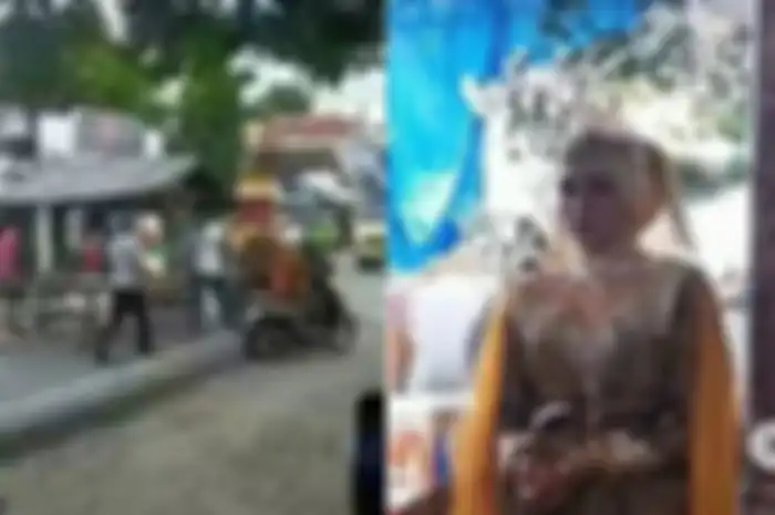 Bikin pemotor bingung mendadak jalan ditutup, ternyata keluarga ngamuk gara-gara mempelai pria kabur jelang pernikahan.
