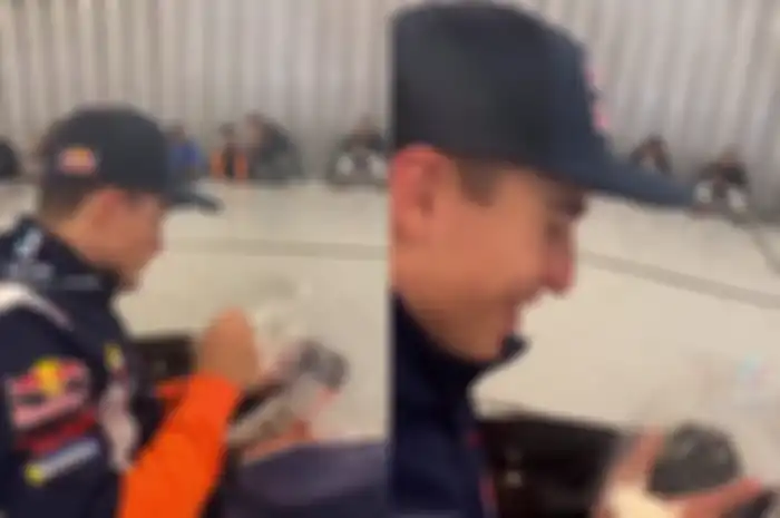 Video pembalap MotoGP, Marc Marquez makan nasi kotak bikin heboh netizen Indonesia, simak fakta sebenarnya.