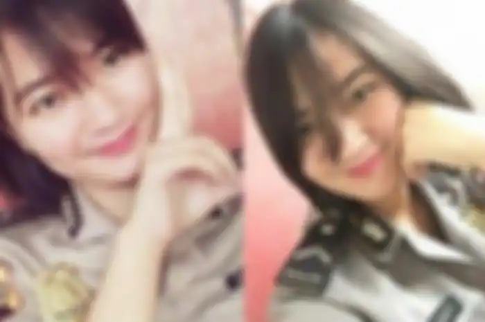 Sosok polwan cantik Briptu Christy yang ditangkap.