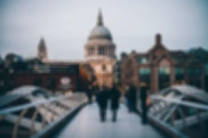 Pemandangan Katedral St.Paul di Kota London. 