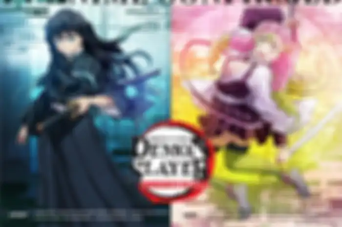 Poster pengumuman musim ketiga serial anime 'Demon Slayer: Kimetsu no Yaiba Swordsmith Village Arc'. 