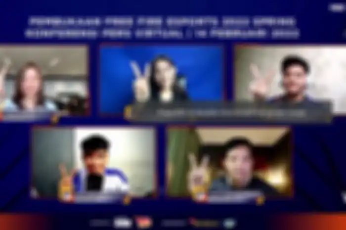 Konferensi pers virtual oembukaan Free Fire Esports 2022 Spring, Senin (14/2).
