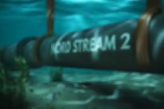 Ilustrasi jalur ipa gas Nord Stream2 yang menghubungkan Jerman dan Rusia