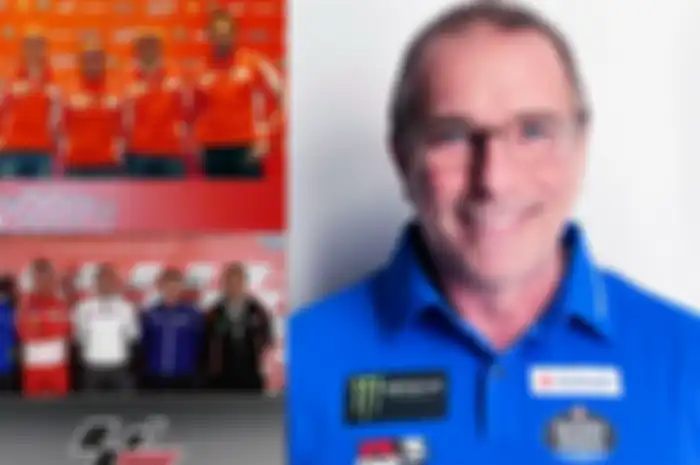 Livio Suppo resmi gabung Team Suzuki Ecstar di MotoGP 2022 (kanan). Musim 2007 saat di Ducati kiri atas paling kiri dan Musim 2017 saat di Repsol Honda Team kiri bawah ketiga dari kanan